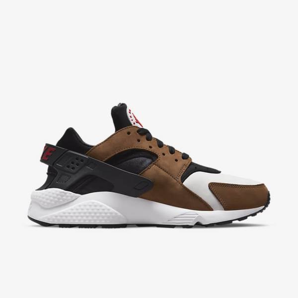 Men's Nike Air Huarache LE Sneakers Black / White / Red | NK192HFC