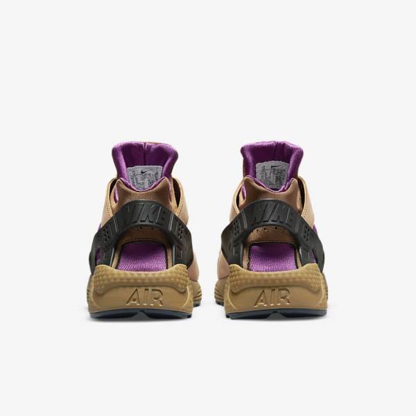 Men's Nike Air Huarache LE Sneakers Black / Brown | NK547QRC