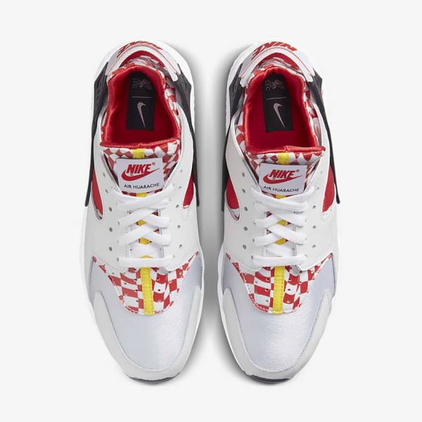 Men's Nike Air Huarache Premium Liverpool F.C. Sneakers White / Yellow / Red | NK586HRD