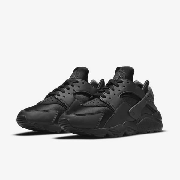 Men's Nike Air Huarache Sneakers Black / Dark Grey | NK617DNU