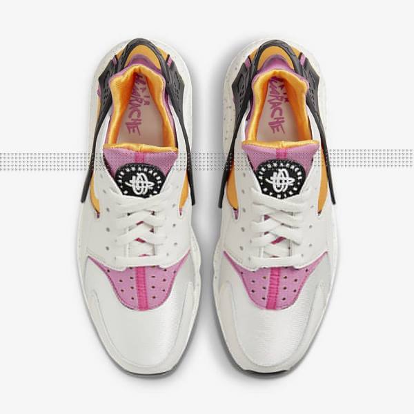 Men's Nike Air Huarache Sneakers Light Beige / Gold / Black / Pink | NK516BHV