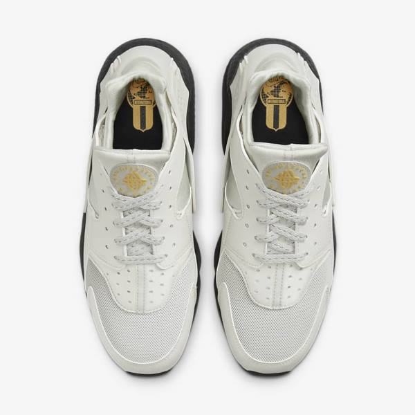 Men's Nike Air Huarache Sneakers Light Beige / Black / Silver / Gold | NK516JAE