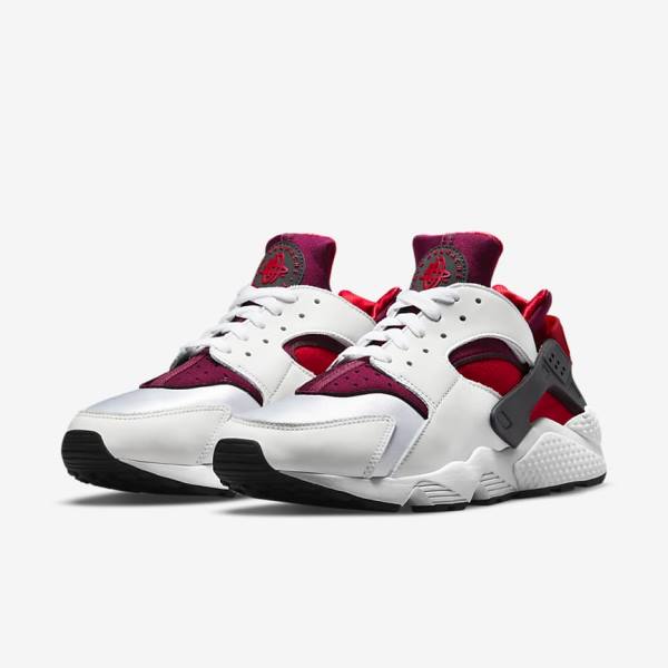 Men's Nike Air Huarache Sneakers White / Red / Black / Red | NK146SRT