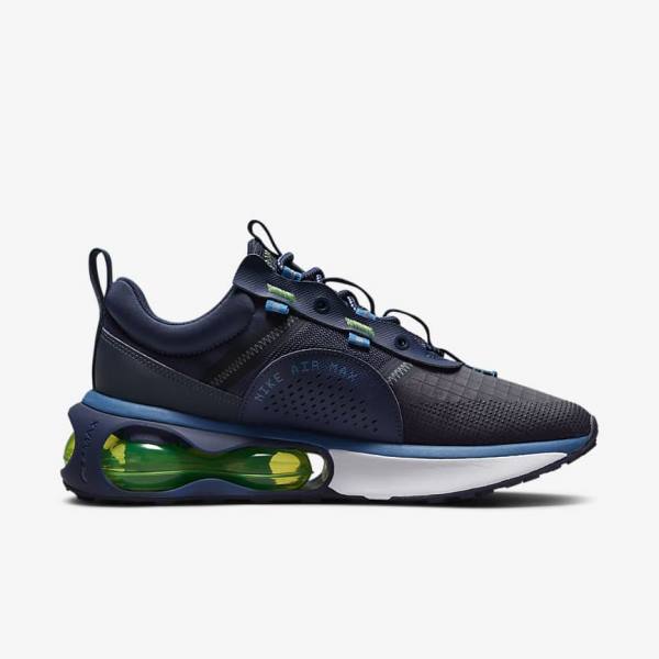 Men's Nike Air Max 2021 Sneakers Obsidian / Light Green / Blue / White | NK482YUP