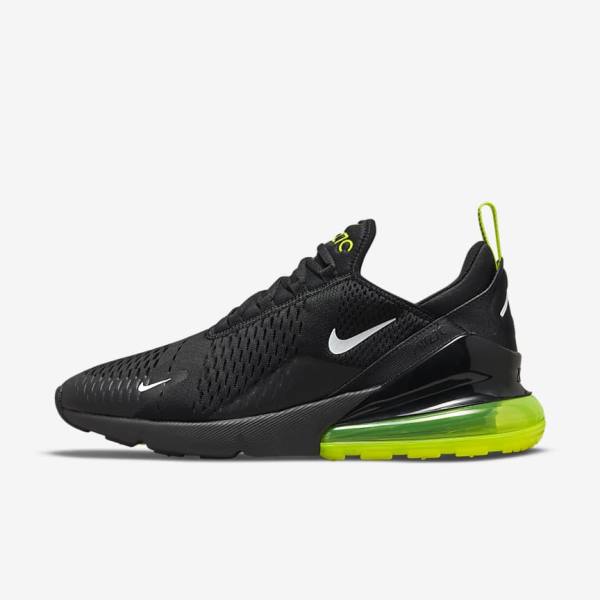 Men\'s Nike Air Max 270 Sneakers Black / Silver / White | NK785KWE