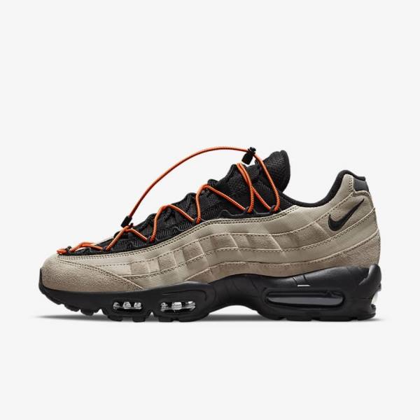 Men\'s Nike Air Max 95 Sneakers Khaki / Orange / Black | NK657VAP