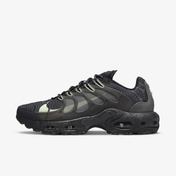 Men\'s Nike Air Max Terrascape Plus Sneakers Black / Dark Grey / Light Green | NK935XNK