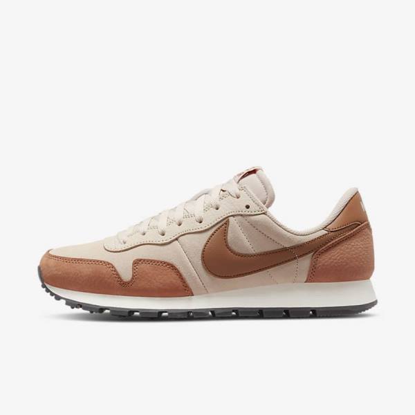 Men\'s Nike Air Pegasus 83 PRM Sneakers Khaki Grey / Khaki Rose / Light Brown / Red | NK185SNQ