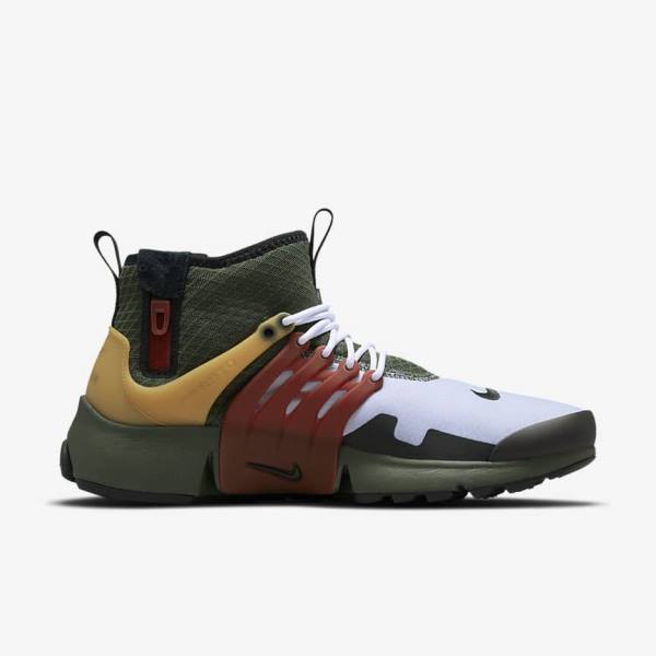 Men's Nike Air Presto Mid Utility Sneakers Dark Grey Green / Black | NK851LDF