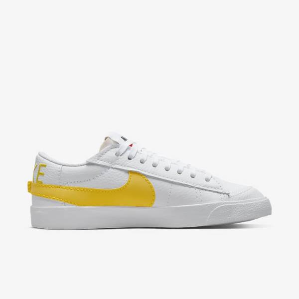 Men's Nike Blazer Low Jumbo Sneakers White / Black / Orange | NK153GOJ