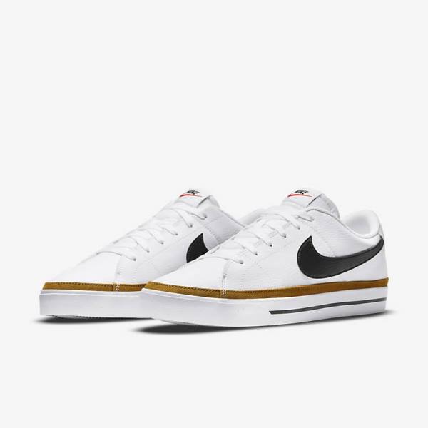 Men's Nike Court Legacy Sneakers White / Black | NK216QXB