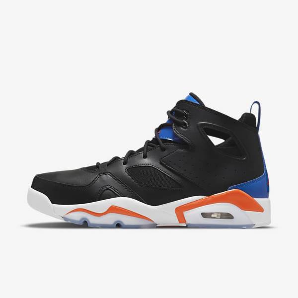 Men\'s Nike Jordan Flight Club 91 Sneakers Black / Royal / White / Orange | NK548BMR