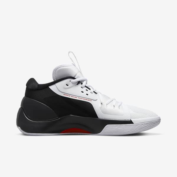 Men's Nike Jordan Zoom Separate Basketball Shoes Black / White / Red | NK830IUY