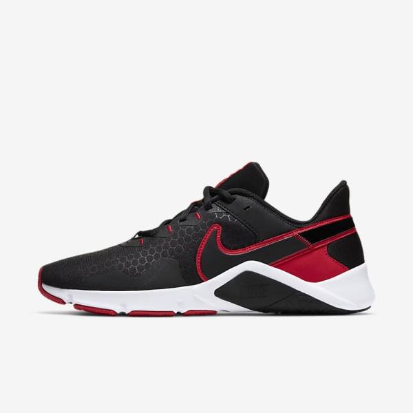 Men\'s Nike Legend Essential 2 Training Shoes Black / Red / White | NK674YEP