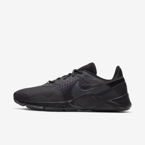 Men\'s Nike Legend Essential 2 Training Shoes Black / Dark Grey | NK978TWZ