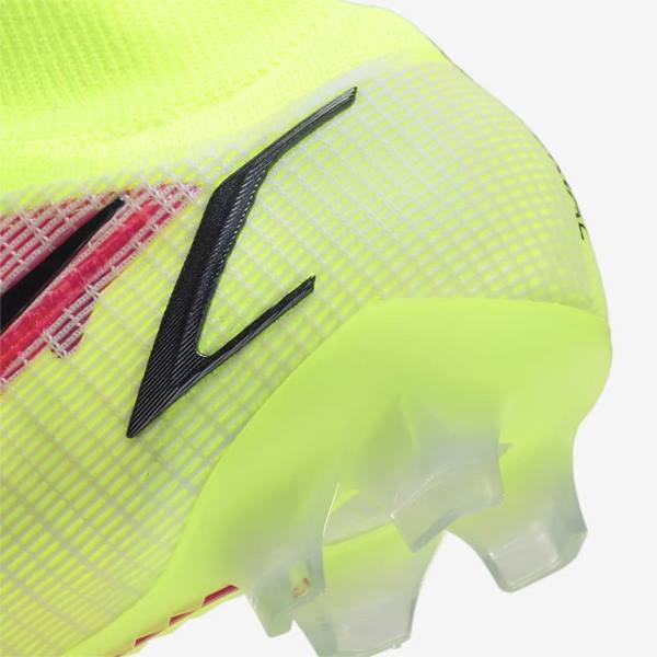 Men's Nike Mercurial Superfly 8 Elite FG Firm-Grounds Football Shoes Black / Light Red | NK890LCM