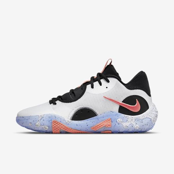 Men\'s Nike PG 6 Basketball Shoes White / Black / Blue / Red | NK584FCQ