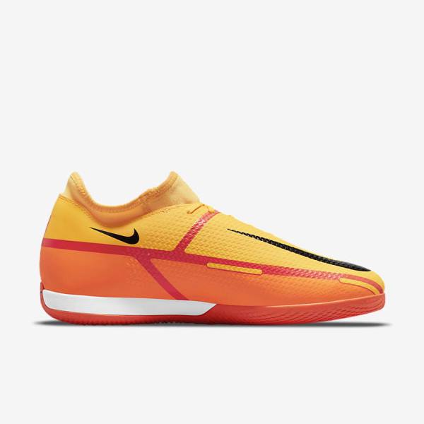 Men's Nike Phantom GT2 Academy Dynamic Fit IC Indoor Court Football Shoes Orange / Light Red / Black | NK705ZJO