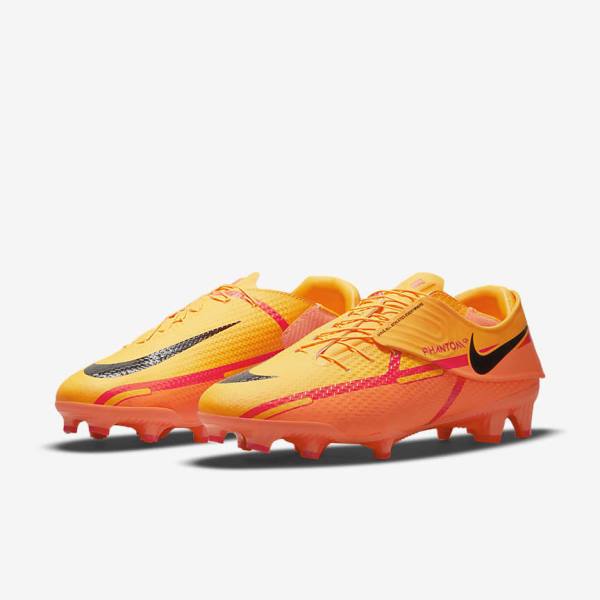 Men's Nike Phantom GT2 Academy FlyEase MG Multi-Grounds Football Shoes Orange / Light Red / Black | NK735IAO