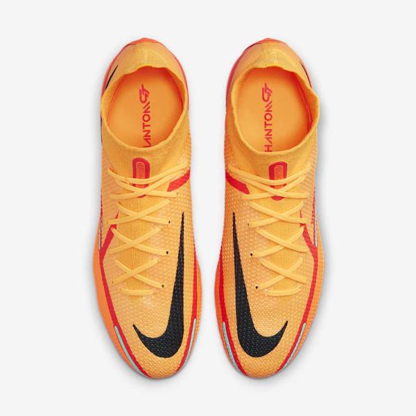 Men's Nike Phantom GT2 Dynamic Fit Elite FG Firm-Ground Football Shoes Orange / Light Red / Black | NK481GRX