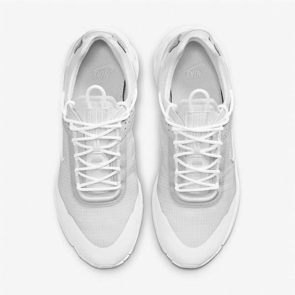 Men's Nike React Live Sneakers White / Platinum / White | NK137XOA