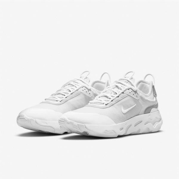 Men's Nike React Live Sneakers White / Platinum / White | NK137XOA