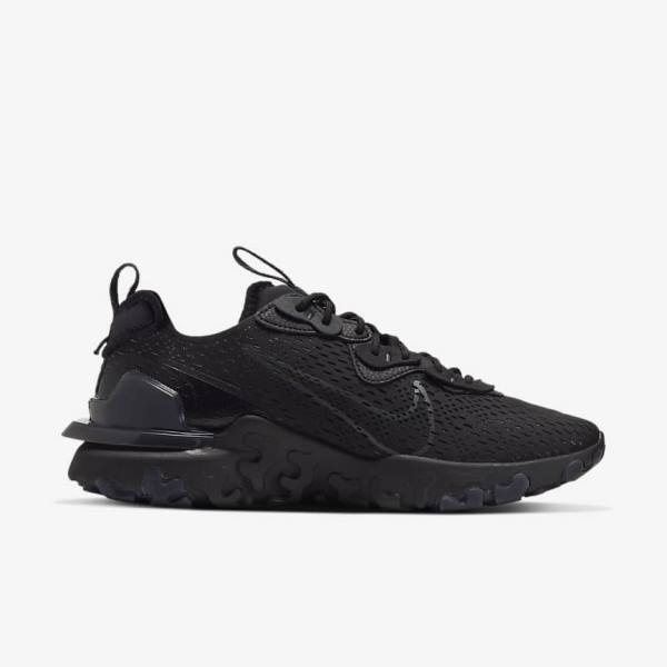 Men's Nike React Vision Sneakers Black / Dark Grey | NK098WQL