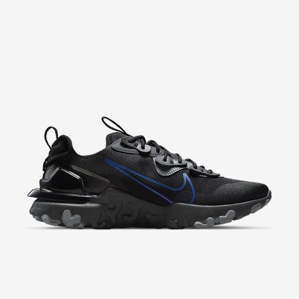 Men's Nike React Vision Sneakers Black / Dark Grey / Royal | NK261LID