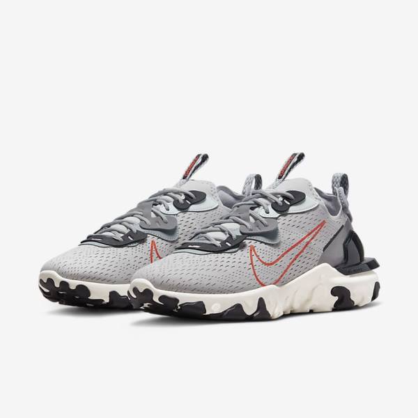 Men's Nike React Vision Sneakers Grey / Light Grey / Orange | NK245YOC