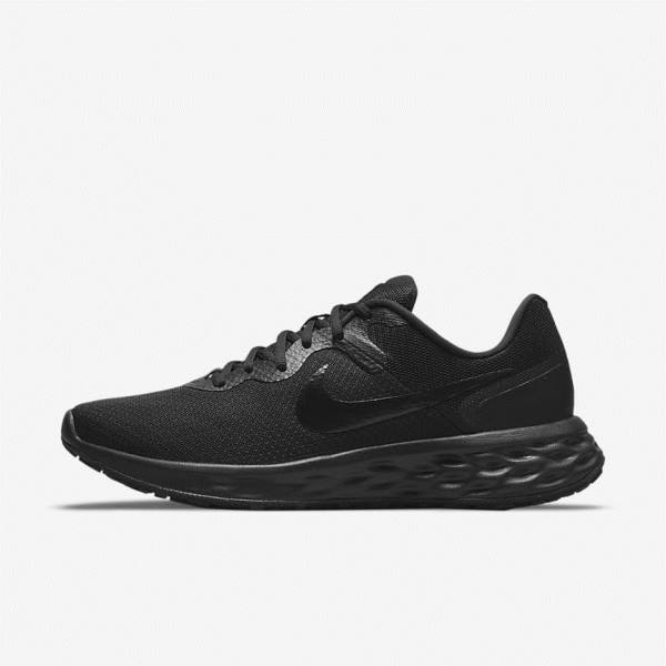 Men\'s Nike Revolution 6 Next Nature Road Running Shoes Black / Dark Grey | NK845ZVU