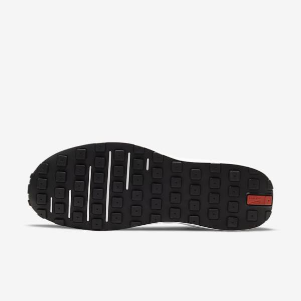 Men's Nike Waffle One Sneakers Black / White / Orange / Black | NK714OVT