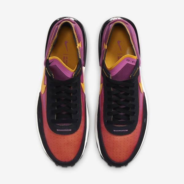 Men's Nike Waffle One Sneakers Fuchsia / Black / Gold | NK762DSW