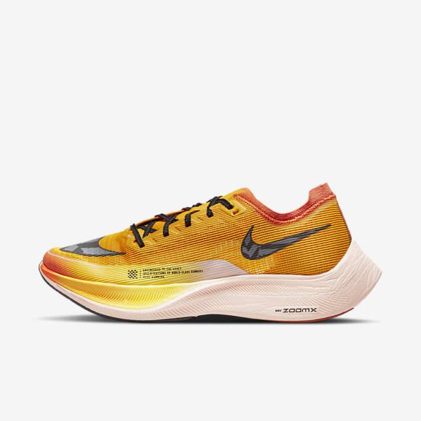 Men's Nike ZoomX Vaporfly NEXT% 2 Ekiden Road Racing Running Shoes White / Black / Black | NK431WDV