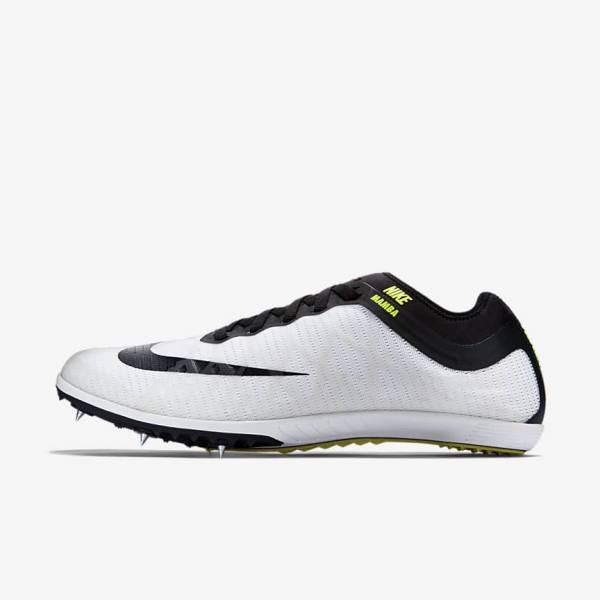 Men\'s Nike Zoom Mamba 3 Unisex Distance Spike Running Shoes White / Black | NK376FQE