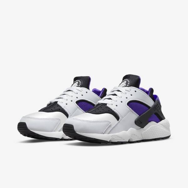 Women's Nike Air Huarache Sneakers White / Purple / Black | NK890EGA