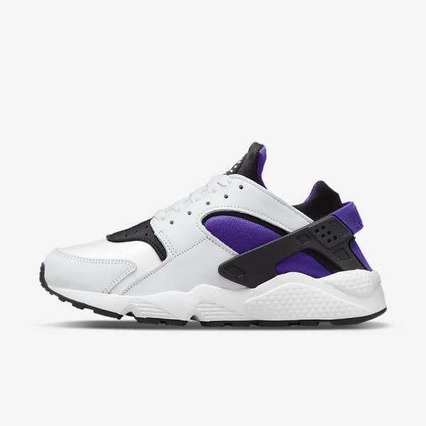 Women\'s Nike Air Huarache Sneakers White / Purple / Black | NK890EGA