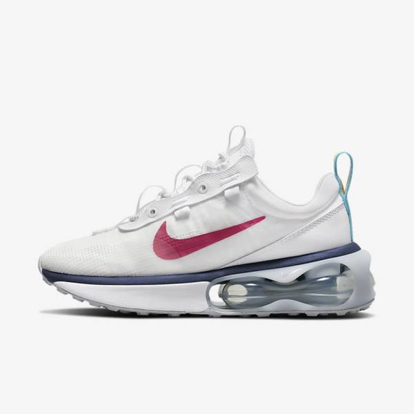 Women\'s Nike Air Max 2021 Sneakers White / Blue / Platinum / Pink | NK024SJL