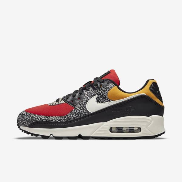 Women\'s Nike Air Max 90 SE Sneakers Black / Red | NK791CMN