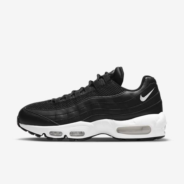 Women\'s Nike Air Max 95 Sneakers Black / White | NK092NXY