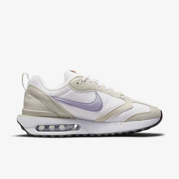 Women's Nike Air Max Dawn Sneakers White / Light Beige / Black / Purple | NK235LCT