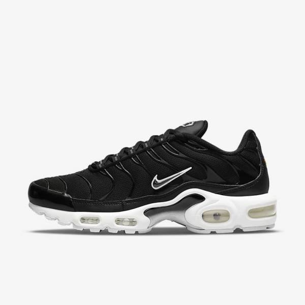 Women\'s Nike Air Max Plus Sneakers Black / White | NK725UYD