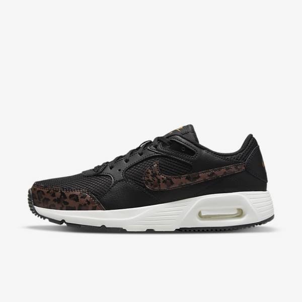 Women\'s Nike Air Max SC Sneakers Black / Metal Gold / Brown | NK657MJQ