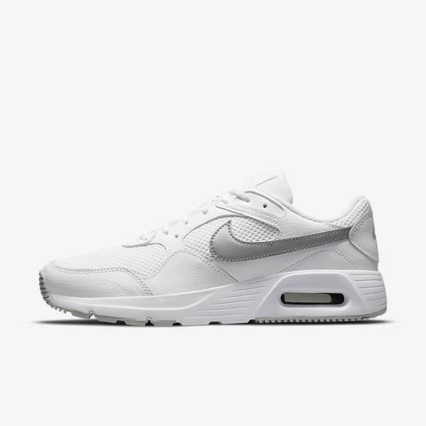 Women\'s Nike Air Max SC Sneakers White / Platinum / Metal Platinum | NK245LKP