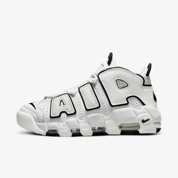 Women\'s Nike Air More Uptempo Sneakers White / Black | NK539WXB