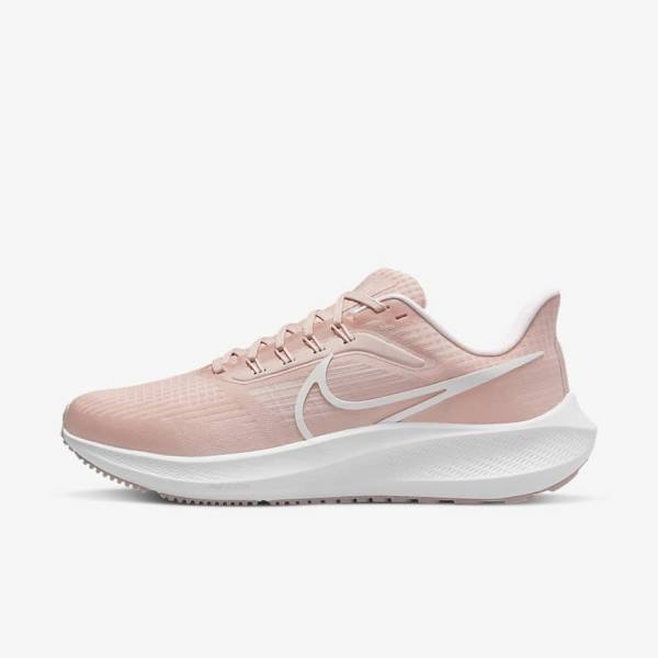 Women\'s Nike Air Zoom Pegasus 39 Road Running Shoes Pink / Light Pink / White | NK963FKR