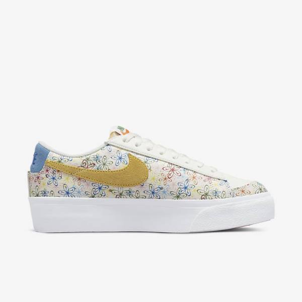 Women's Nike Blazer Low Platform Sneakers Royal / Blue | NK073DQK