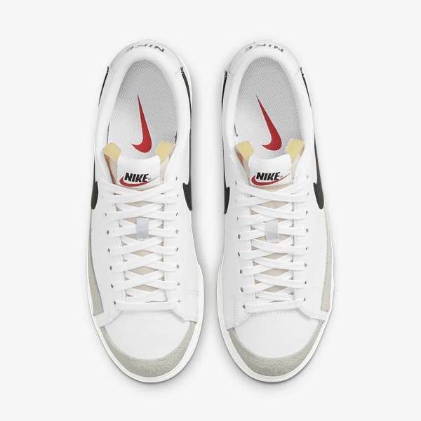 Women's Nike Blazer Low Platform Sneakers White | NK480RHC