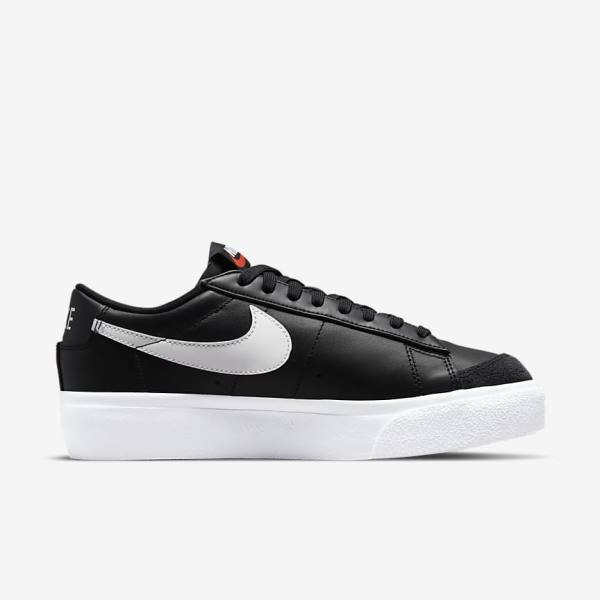 Women's Nike Blazer Low Platform Sneakers Black | NK962JVW