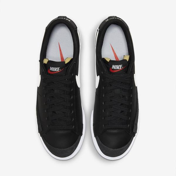 Women's Nike Blazer Low Platform Sneakers Black | NK962JVW