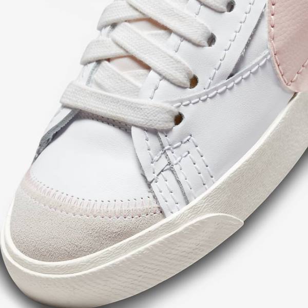 Women's Nike Blazer Mid 77 Jumbo Sneakers White / Pink | NK192YDU